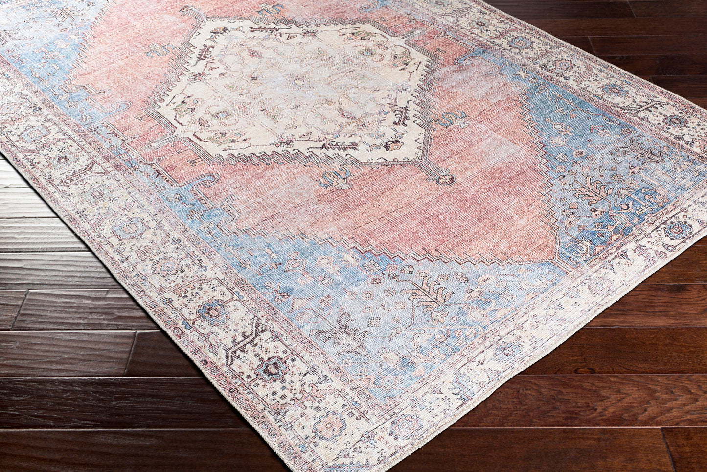 Amelie AML-2320 18ft Runner Machine Woven Washable Runner Rug
