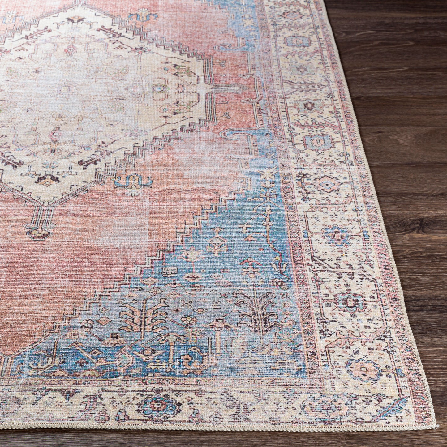 Amelie AML-2320 18ft Runner Machine Woven Washable Runner Rug