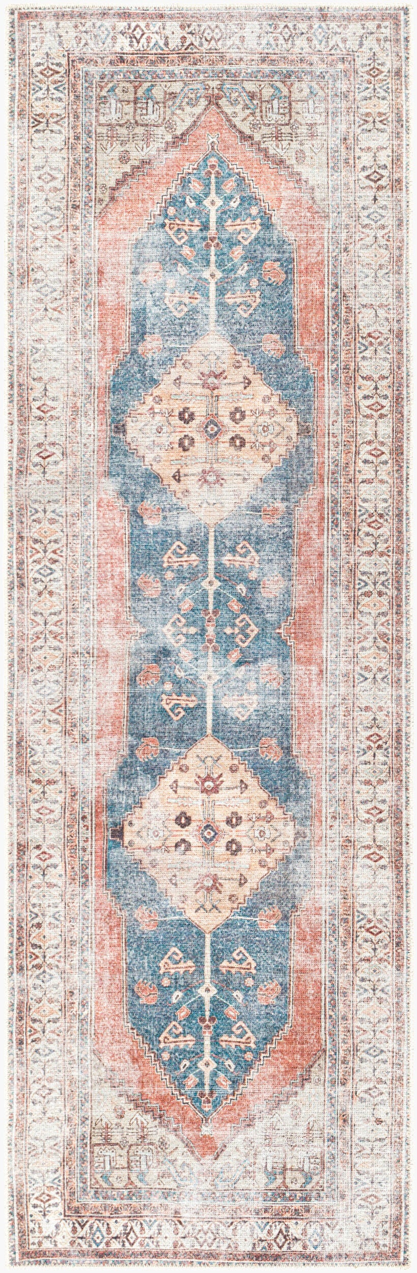Amelie AML-2329 8ft Runner Machine Woven Washable Runner Rug