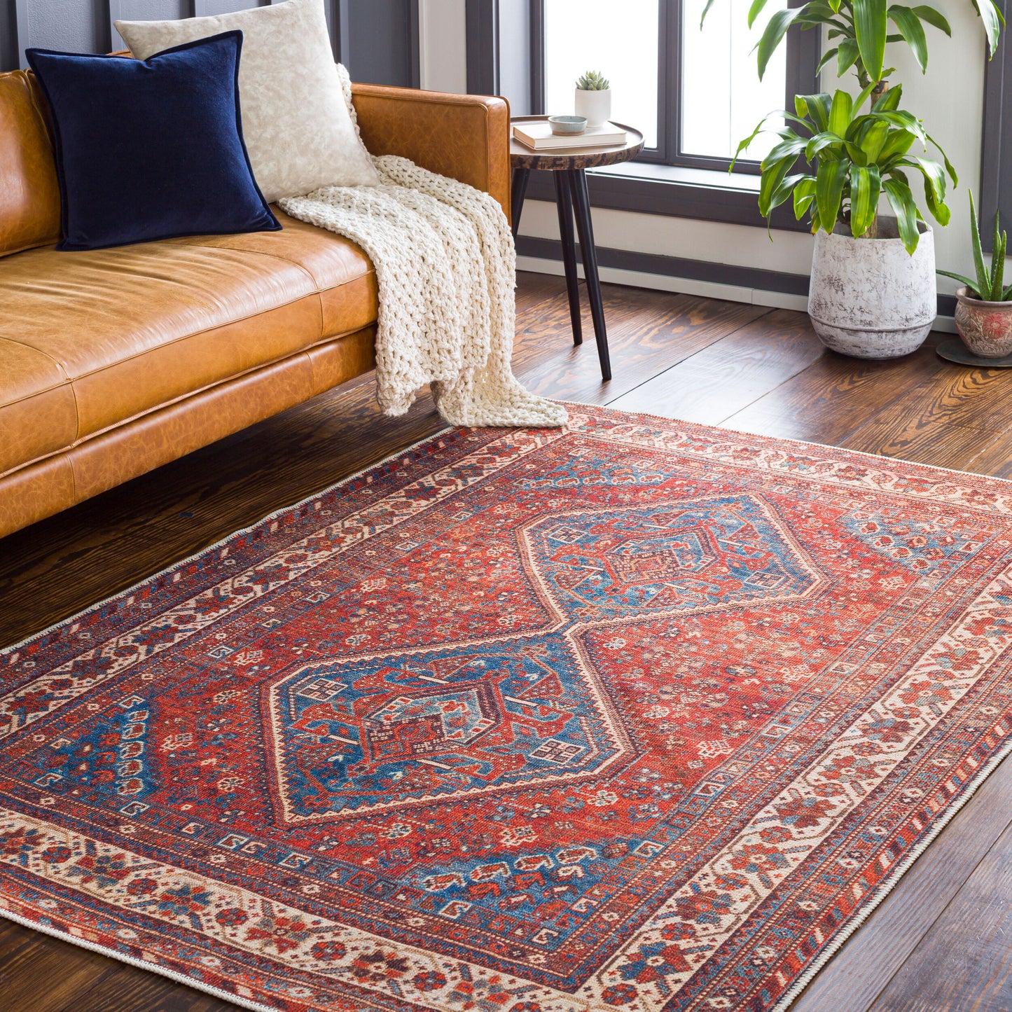 Amelie AML-2332 6' x 9' Machine Woven Washable Area Rug