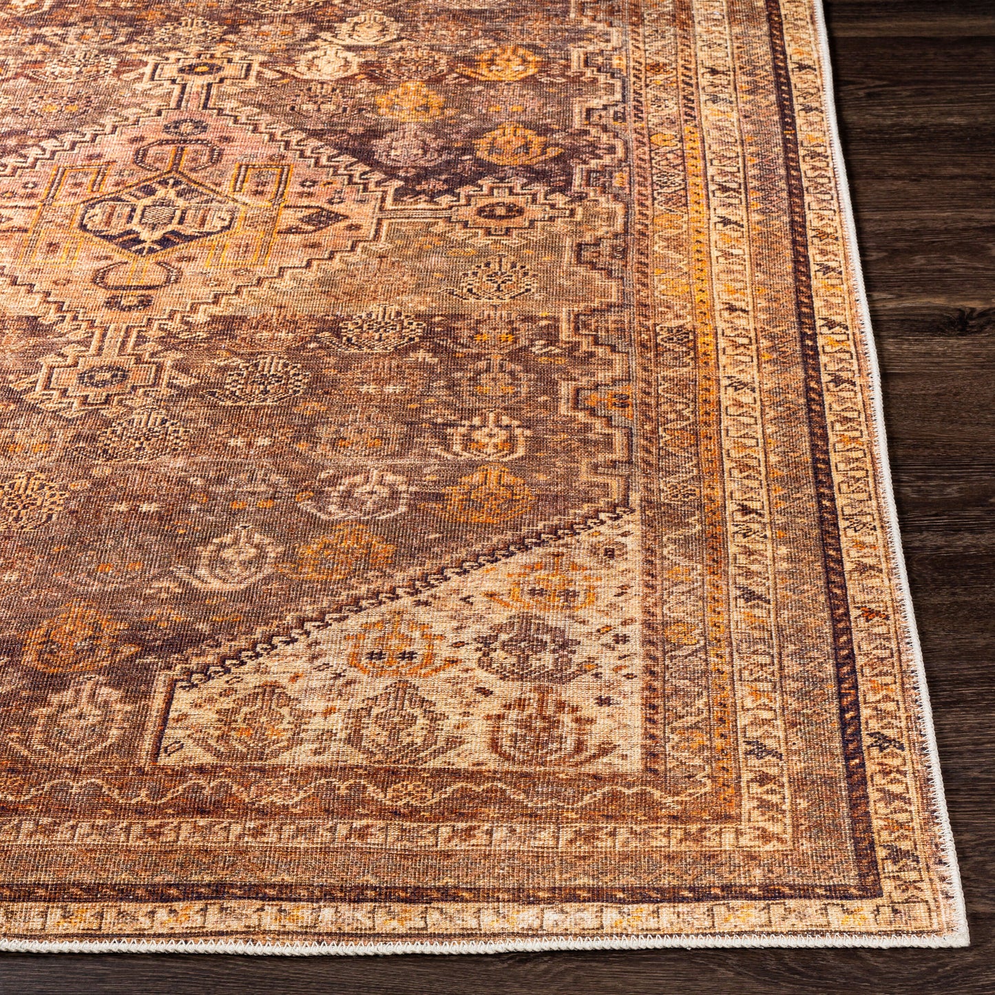 Amelie AML-2333 8ft Runner Machine Woven Washable Runner Rug