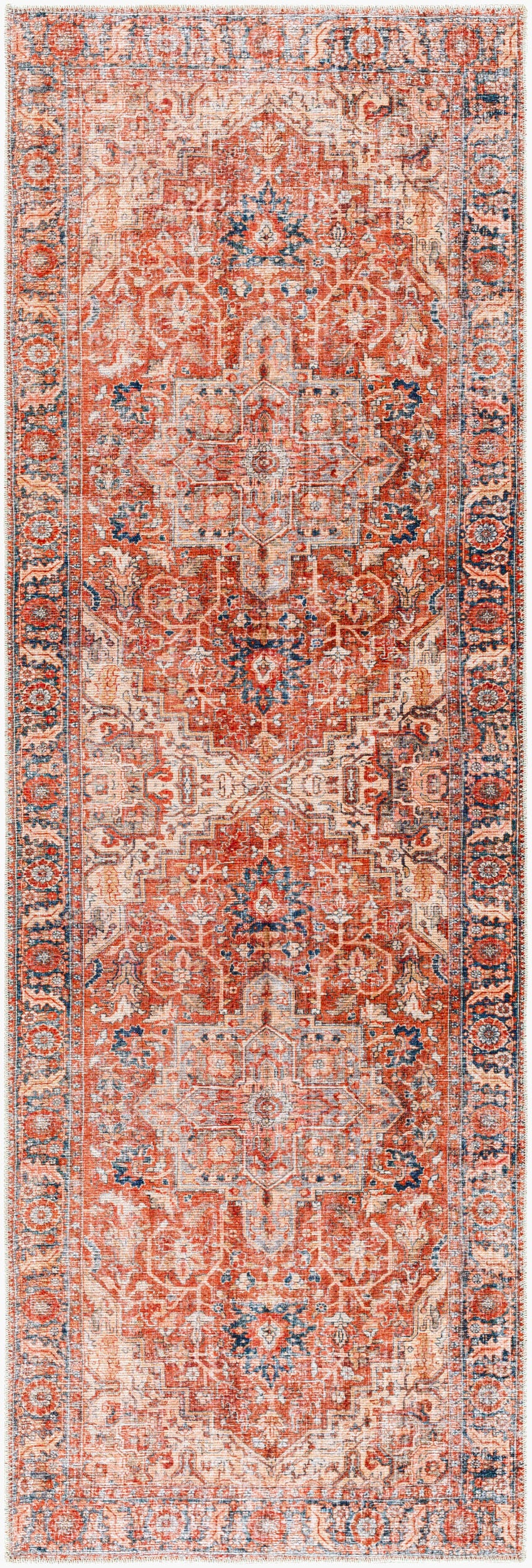 Amelie AML-2334 8ft Runner Machine Woven Washable Runner Rug