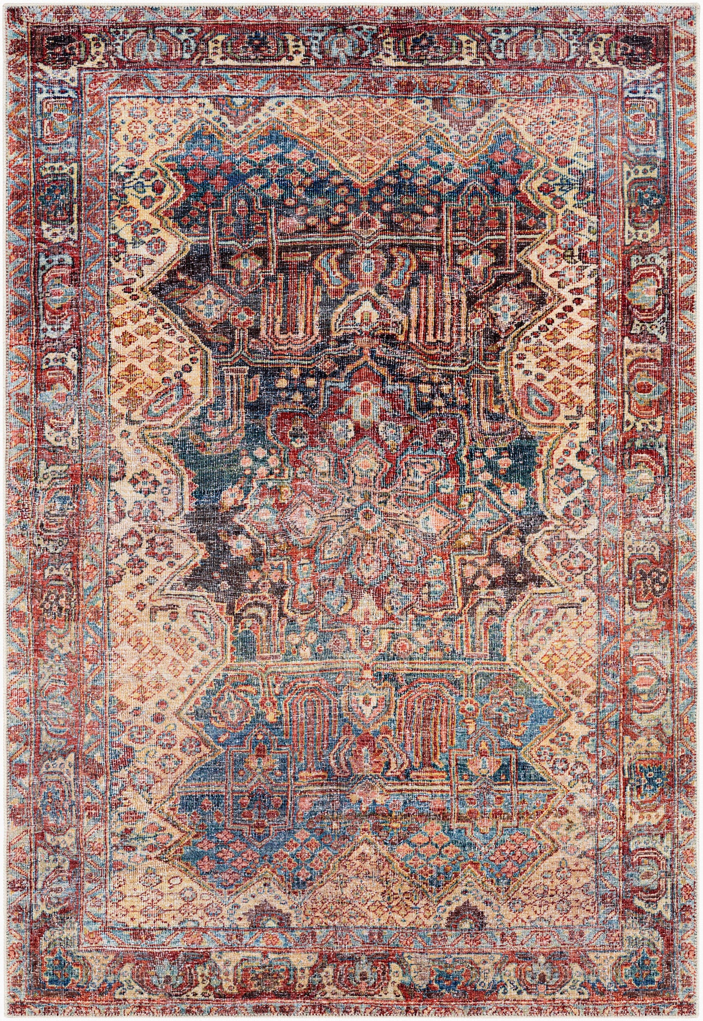 Amelie AML-2337 5' x 7' Machine Woven Washable Area Rug