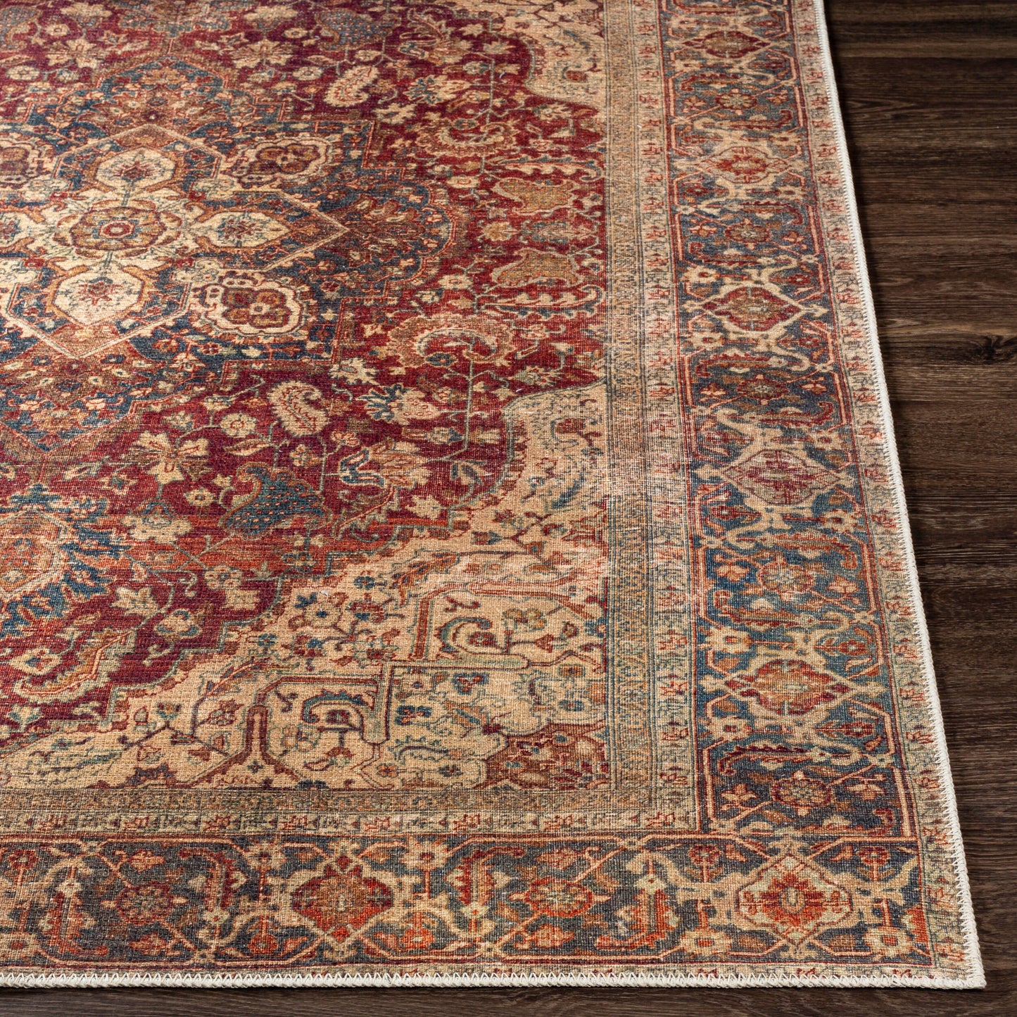 Amelie AML-2344 8ft Runner Machine Woven Washable Runner Rug