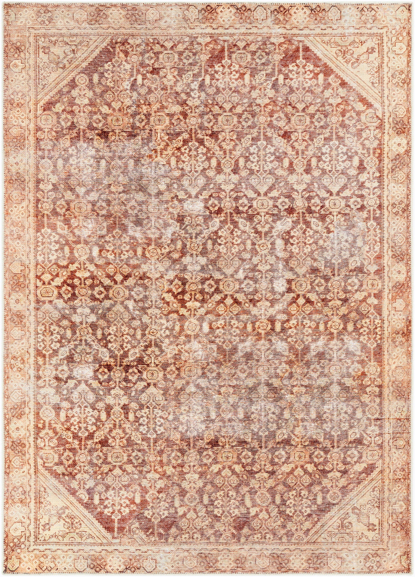 Amelie AML-2345 5' x 7' Machine Woven Washable Area Rug