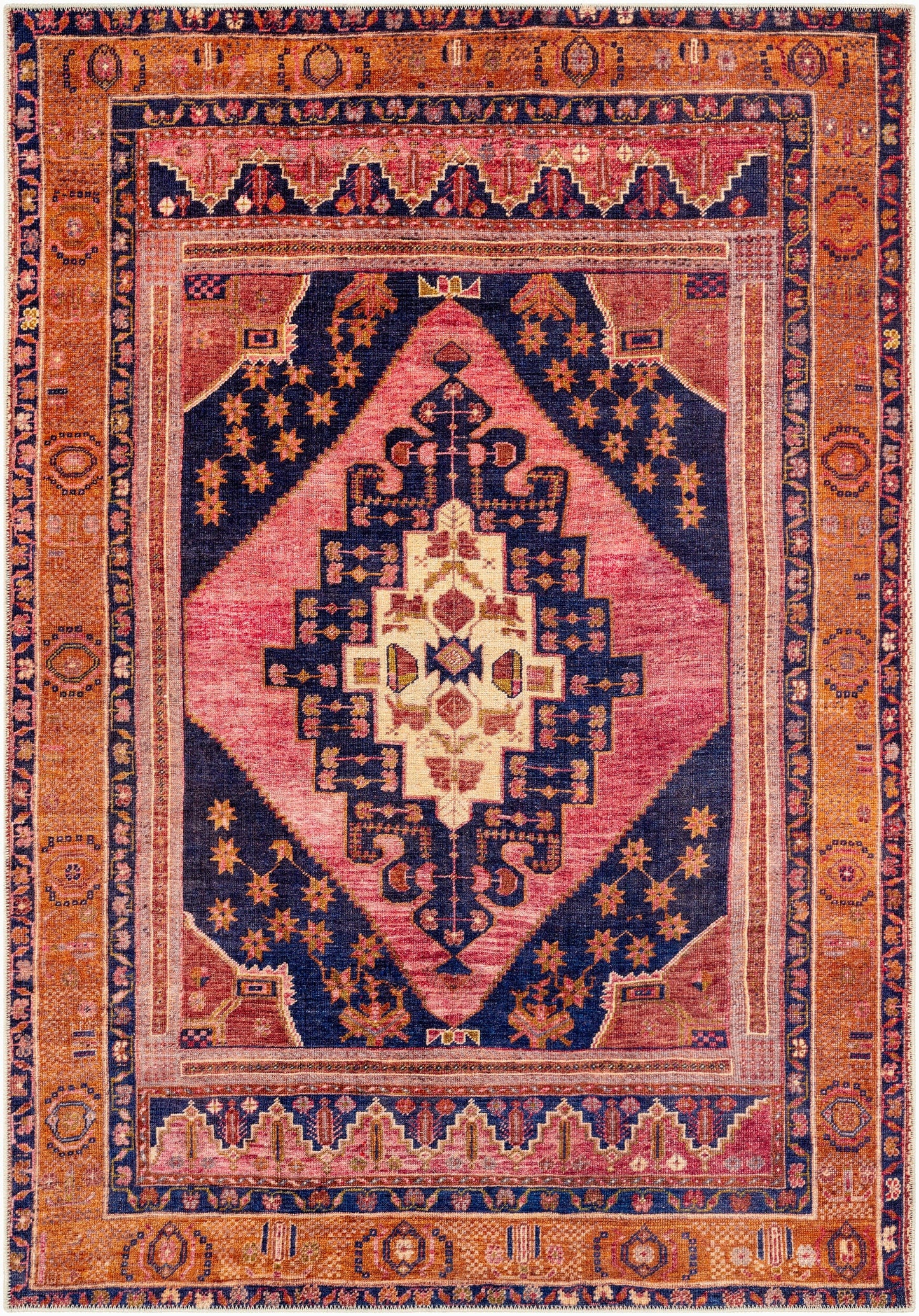 Amelie AML-2347 6' x 9' Machine Woven Washable Area Rug