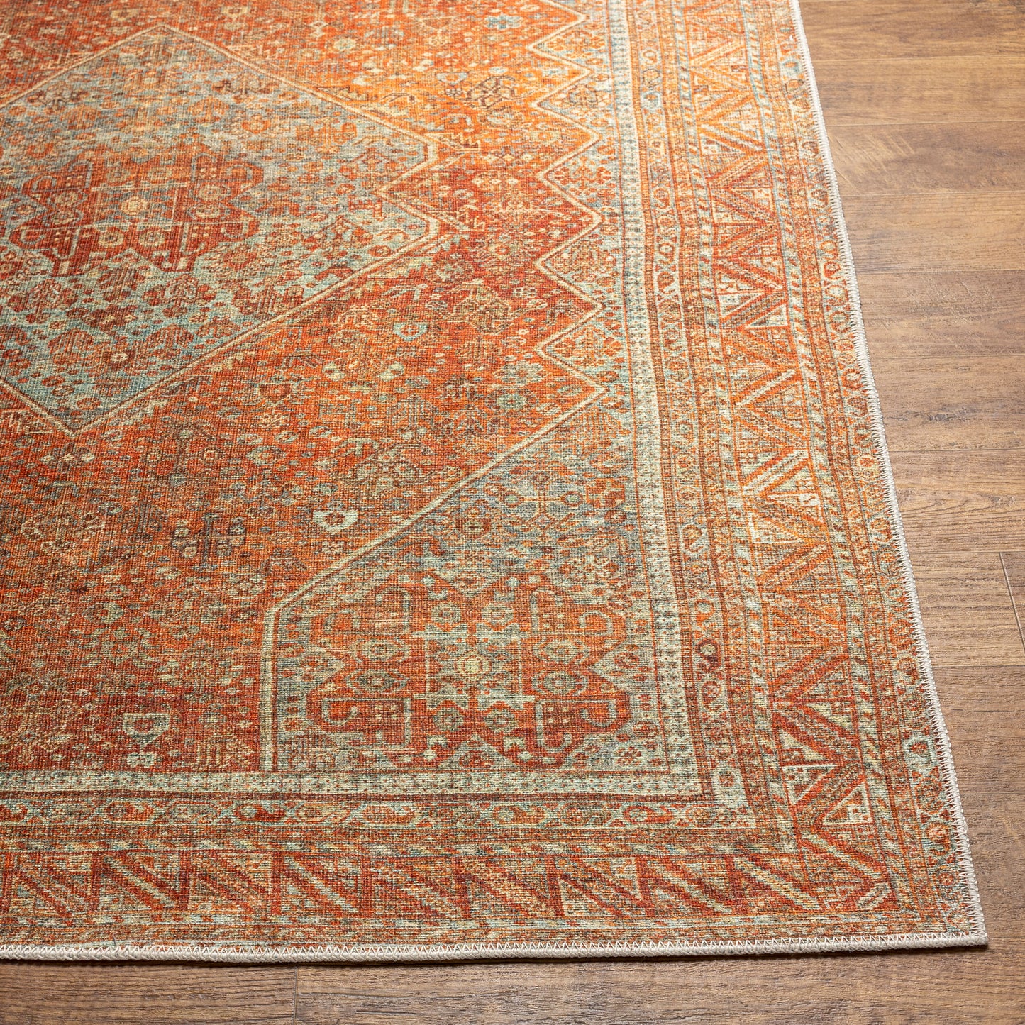 Amelie AML-2351 8ft Runner Machine Woven Washable Runner Rug