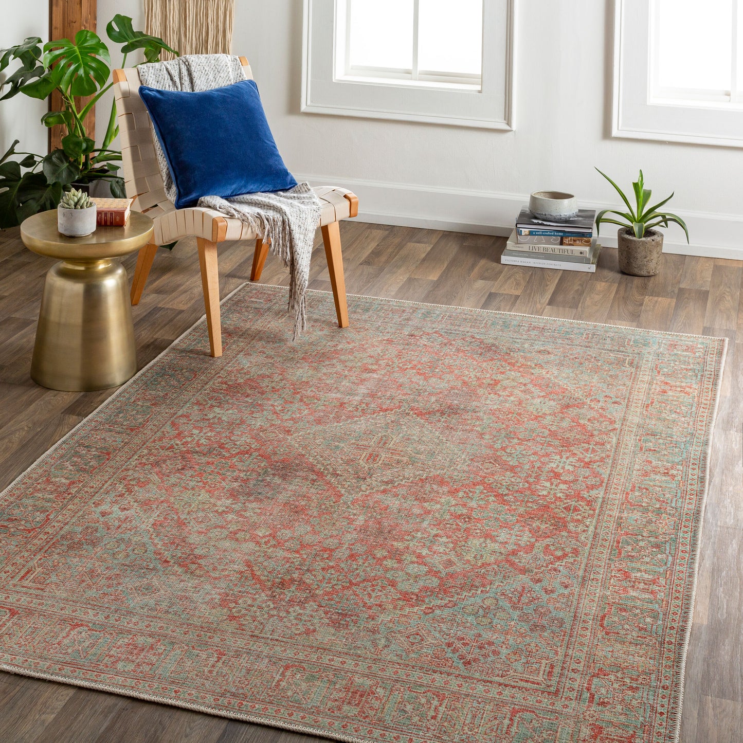 Amelie AML-2355 9' x 12' Machine Woven Washable Area Rug
