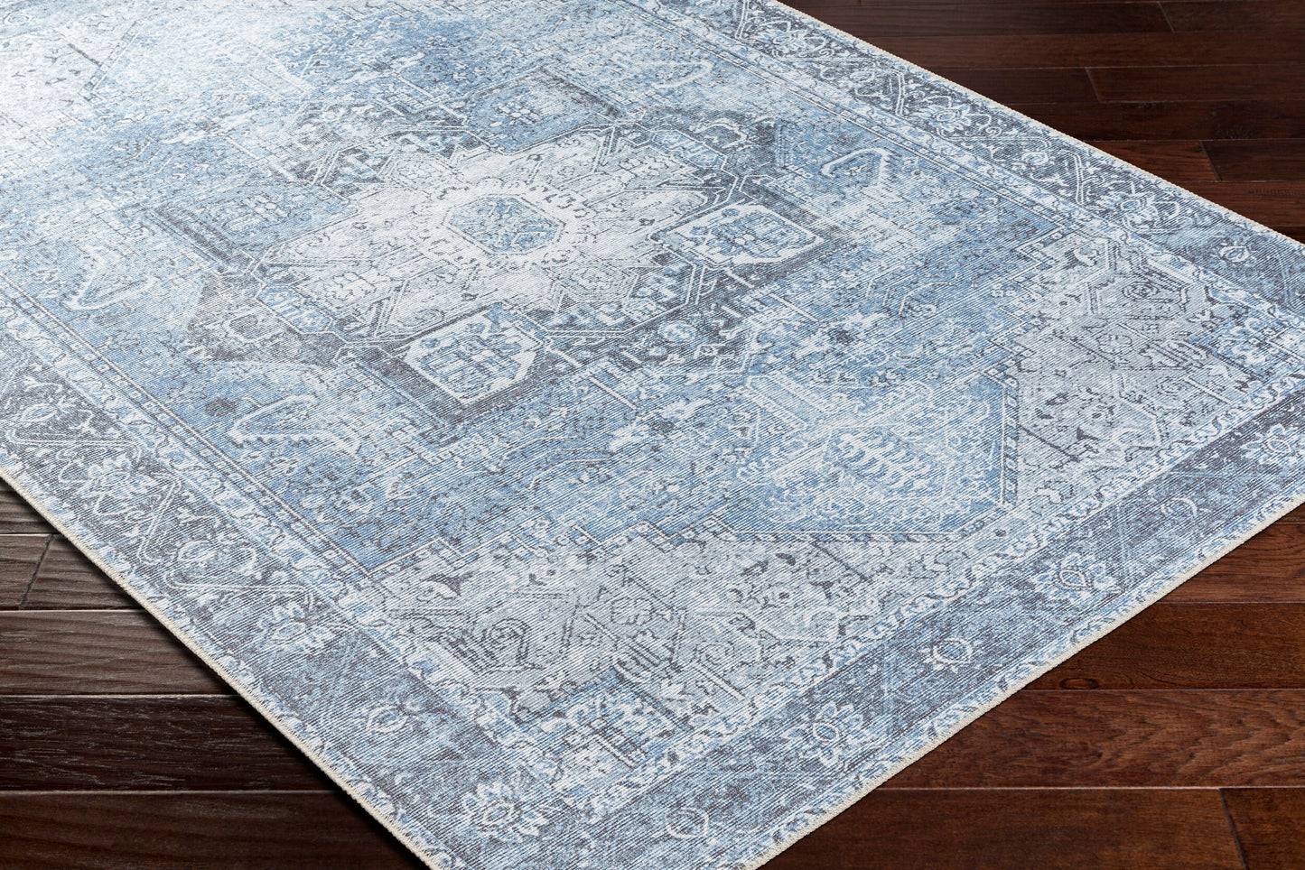 Amelie AML-2358 16ft Runner Machine Woven Washable Runner Rug