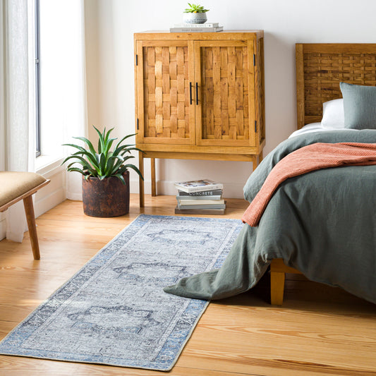 Amelie AML-2359 18ft Runner Machine Woven Washable Runner Rug