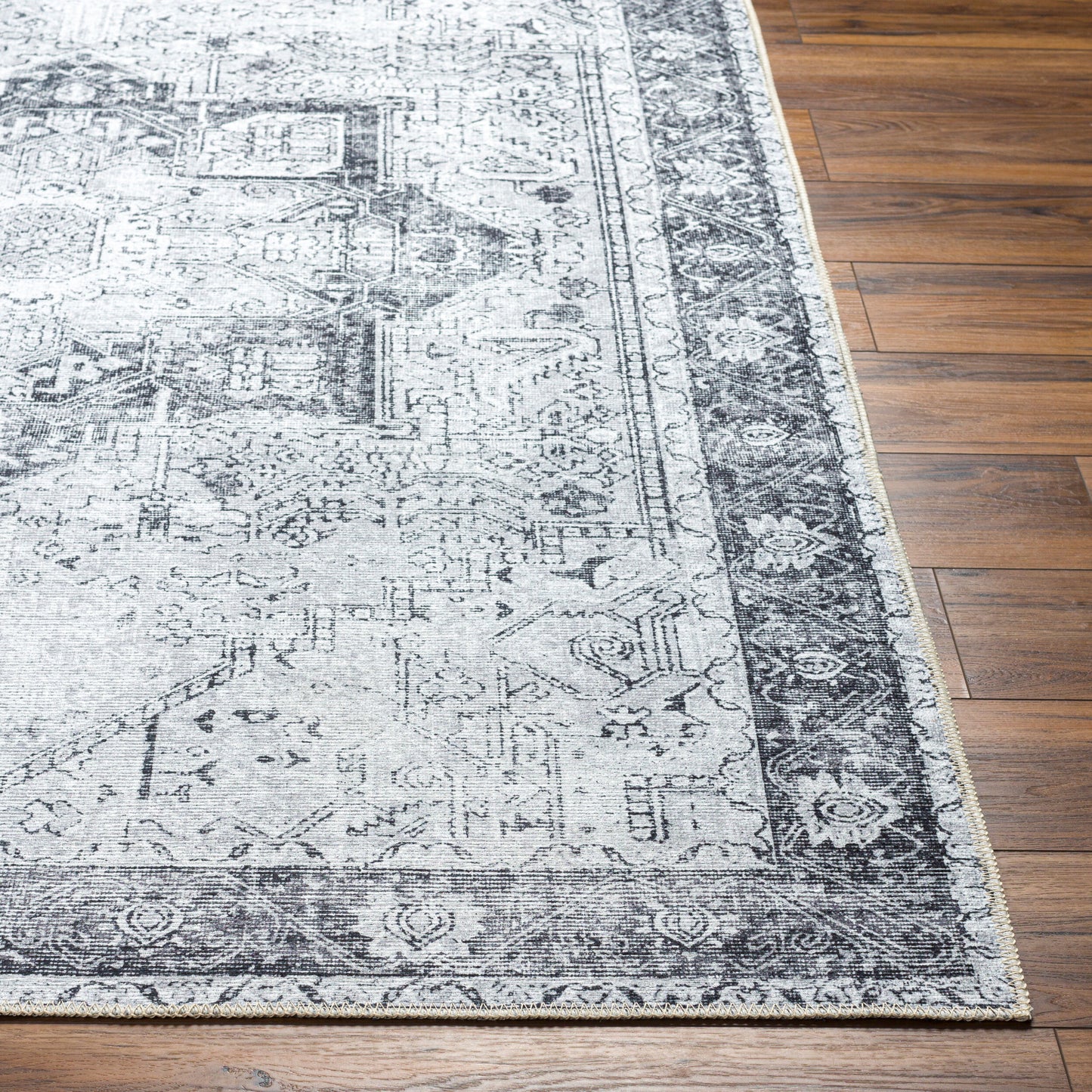 Amelie AML-2361 20ft Runner Machine Woven Washable Runner Rug