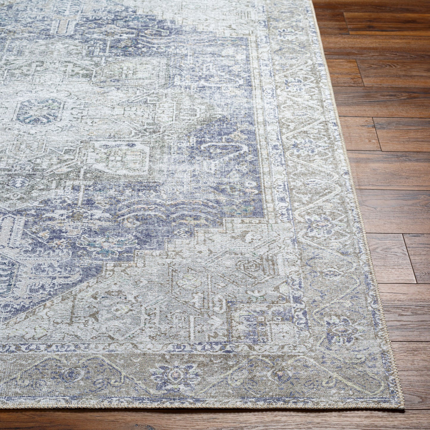 Amelie AML-2363 18ft Runner Machine Woven Washable Runner Rug