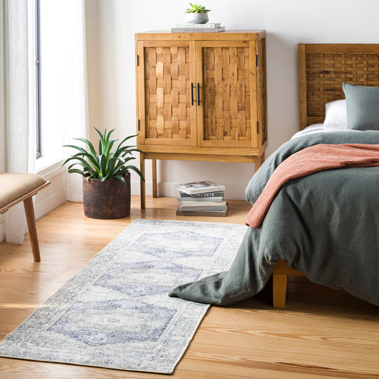 Amelie AML-2363 20ft Runner Machine Woven Washable Runner Rug