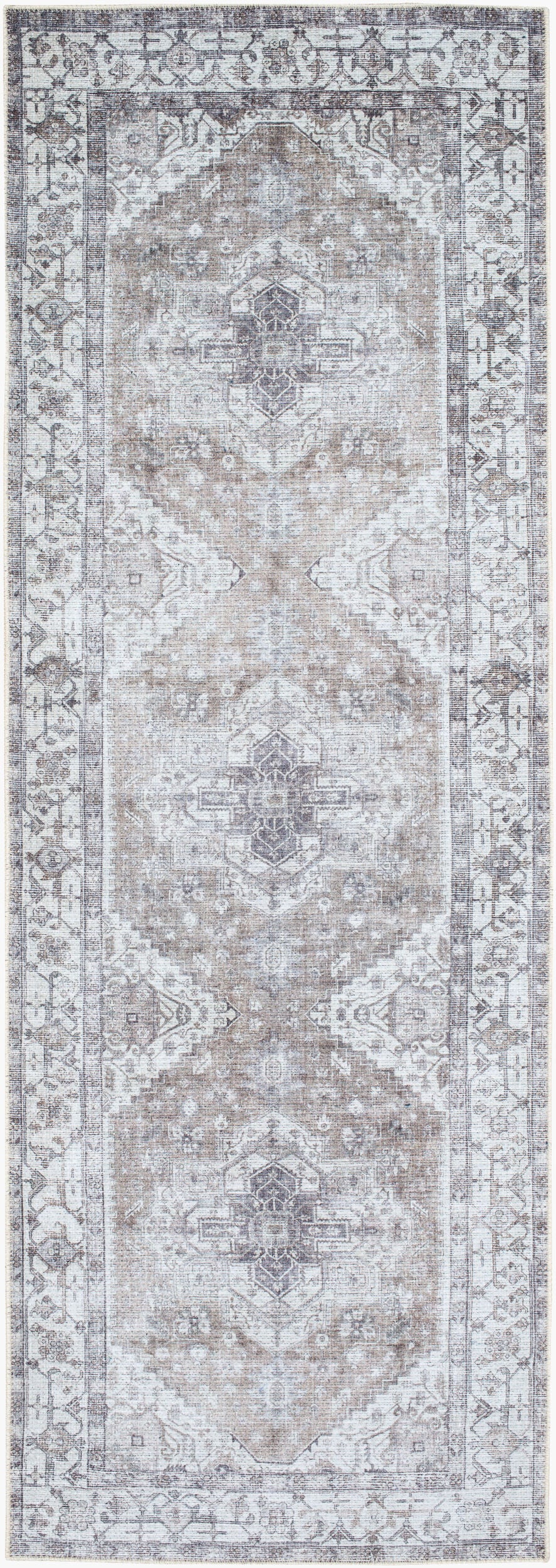 Amelie AML-2371 8ft Runner Machine Woven Washable Runner Rug