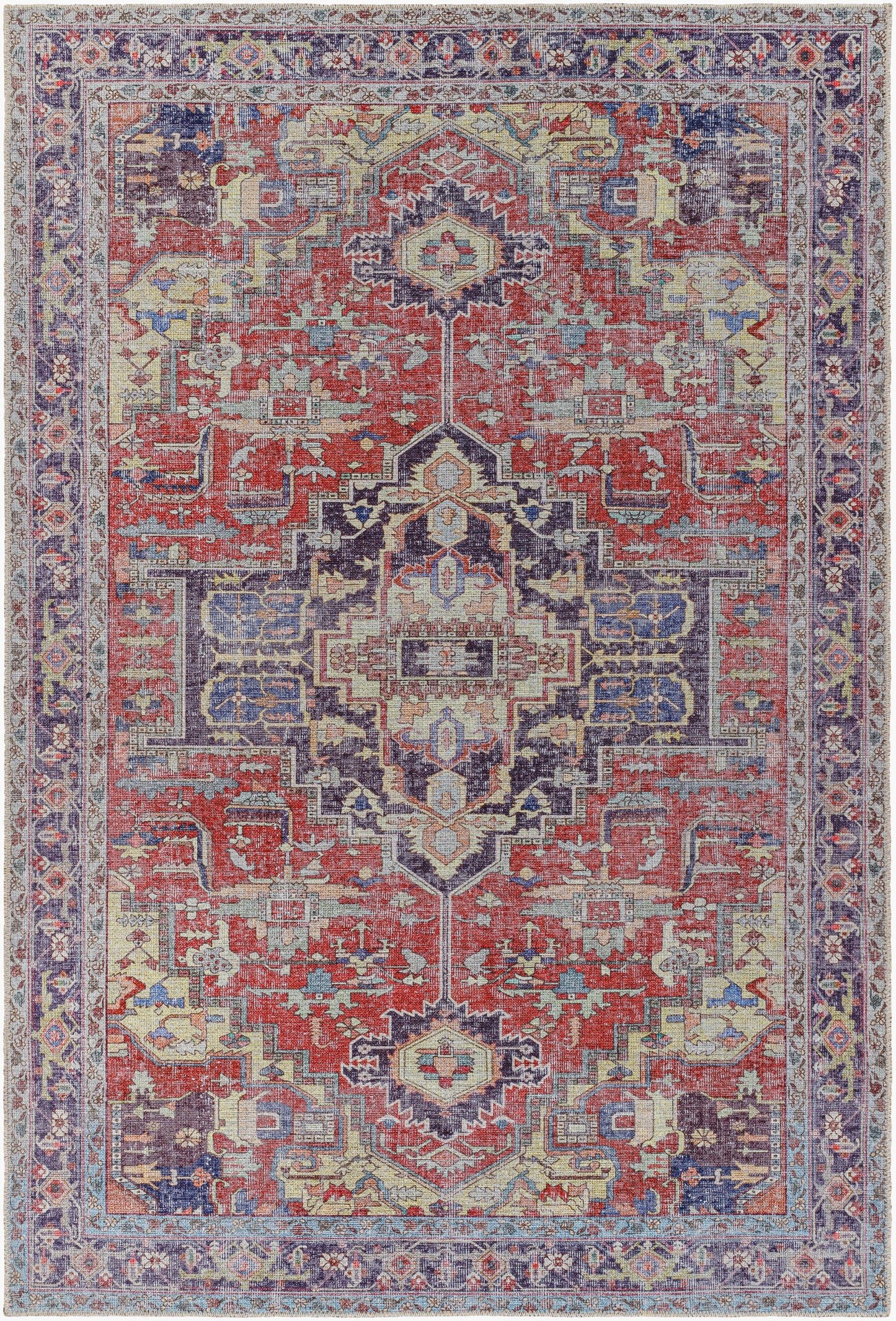 Amelie AML-2372 5' x 7' Machine Woven Washable Area Rug