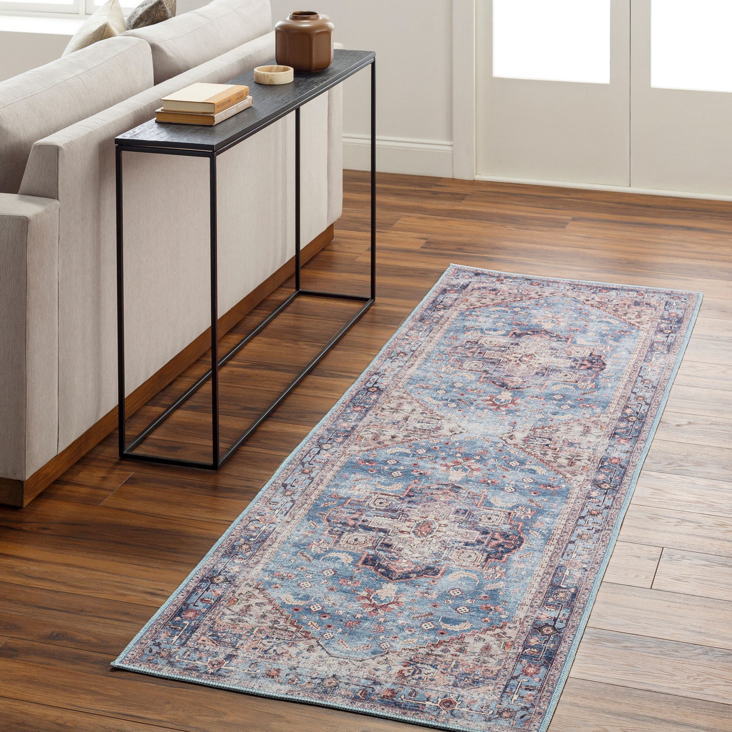Alfombra de corredor lavable a máquina Amelie AML-2377 de 2,4 m