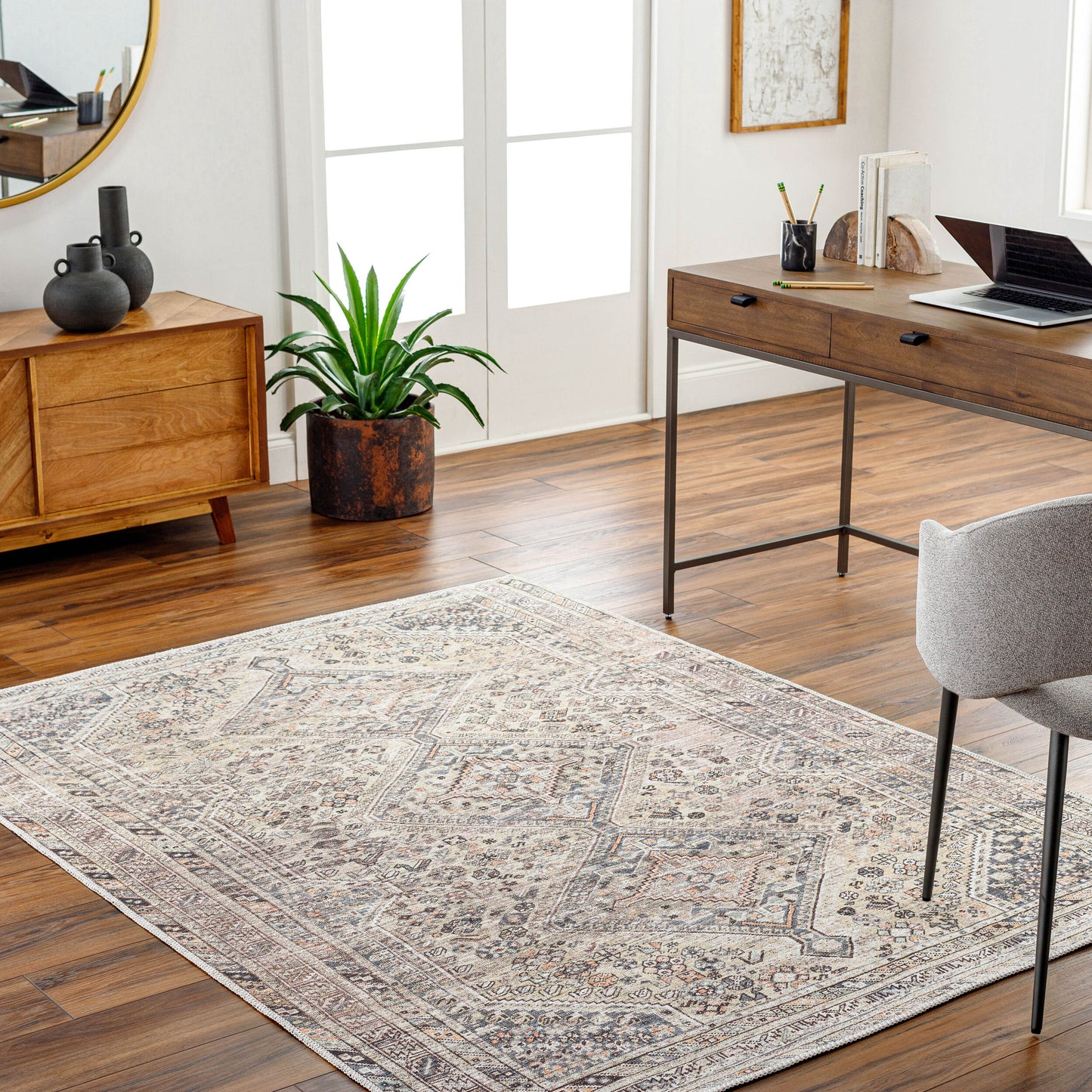 Amelie AML-2382 2' x 3' Machine Woven Washable Accent Rug