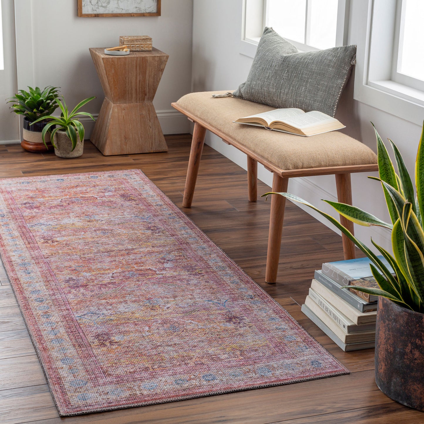Atlanta ANL-2301 7ft Runner Machine Woven Washable Runner Rug