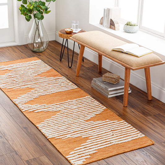 Apache APA-2309 8ft Runner Handmade Wool Runner Rug