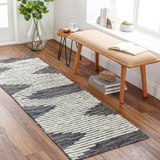 Apache APA-2311 8ft Runner Handmade Wool Runner Rug