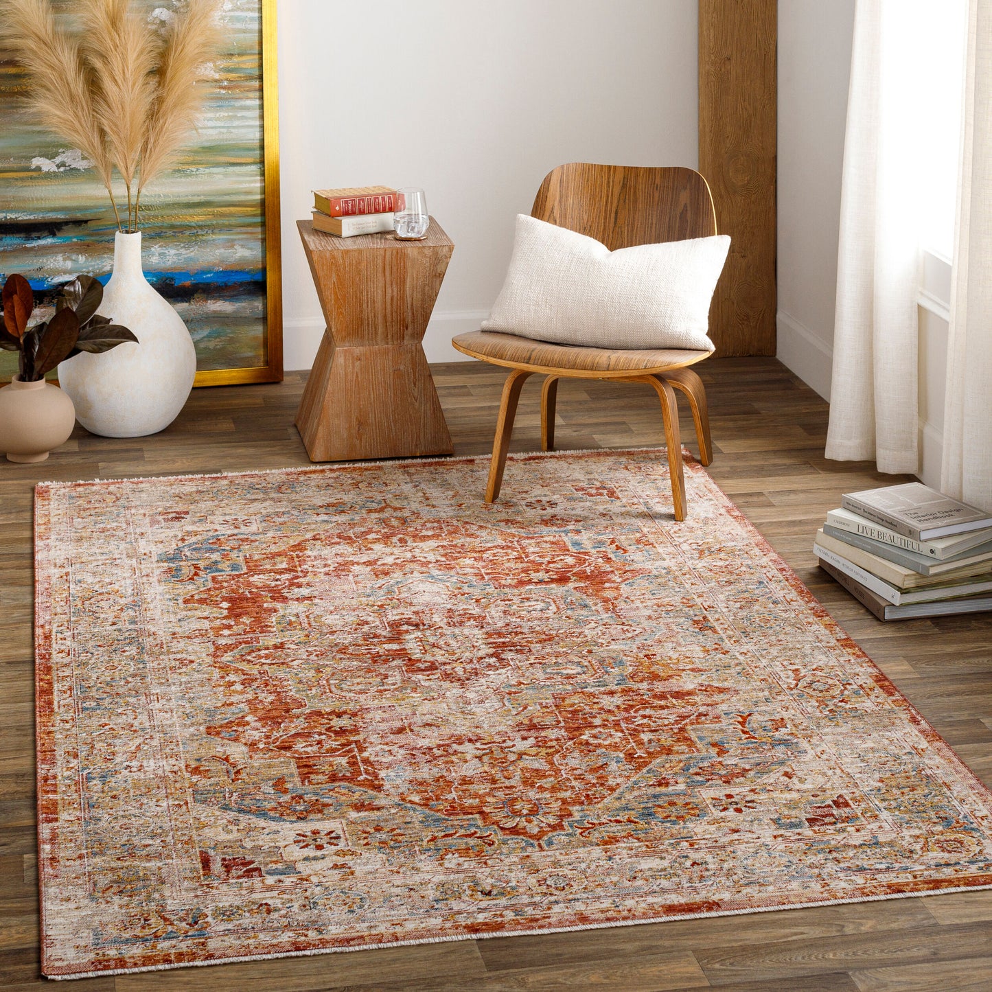 Aspendos APS-2309 3' x 4' Machine Woven Accent Rug