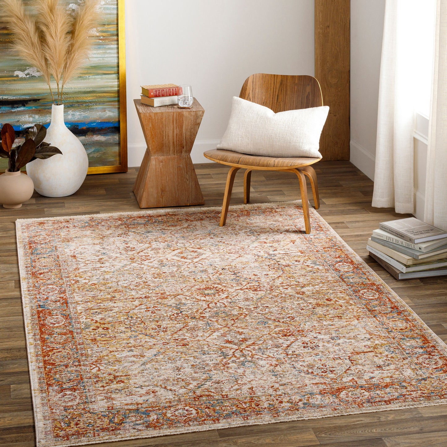 Aspendos APS-2317 3' x 4' Machine Woven Accent Rug