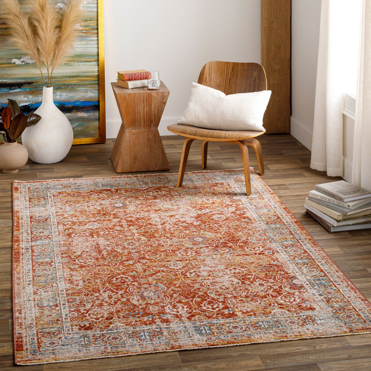 Aspendos APS-2319 5' x 7' Machine Woven Area Rug