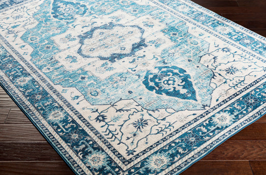 Alfombra decorativa tejida a máquina Aura Silk ASK-2329 de 2' x 3'