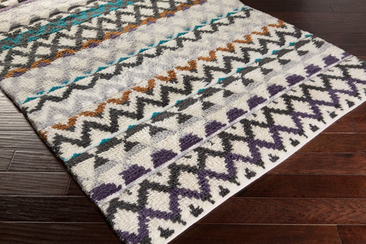 Alfombra decorativa de lana hecha a mano Atticus ATI-1000 de 2' x 3'