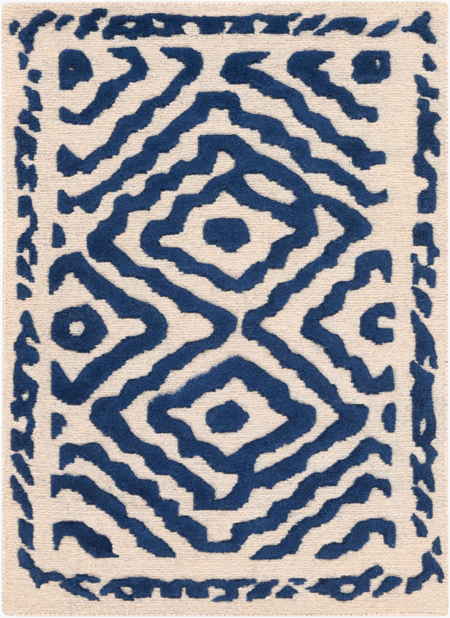 Alfombra decorativa de lana hecha a mano Atlas ATS-1002 de 2' x 3'