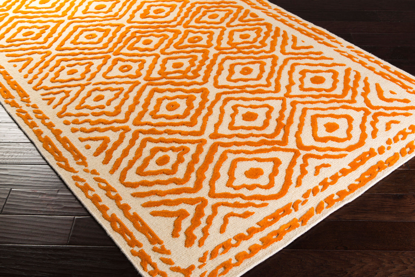 Alfombra decorativa de lana hecha a mano Atlas ATS-1003 de 2' x 3'