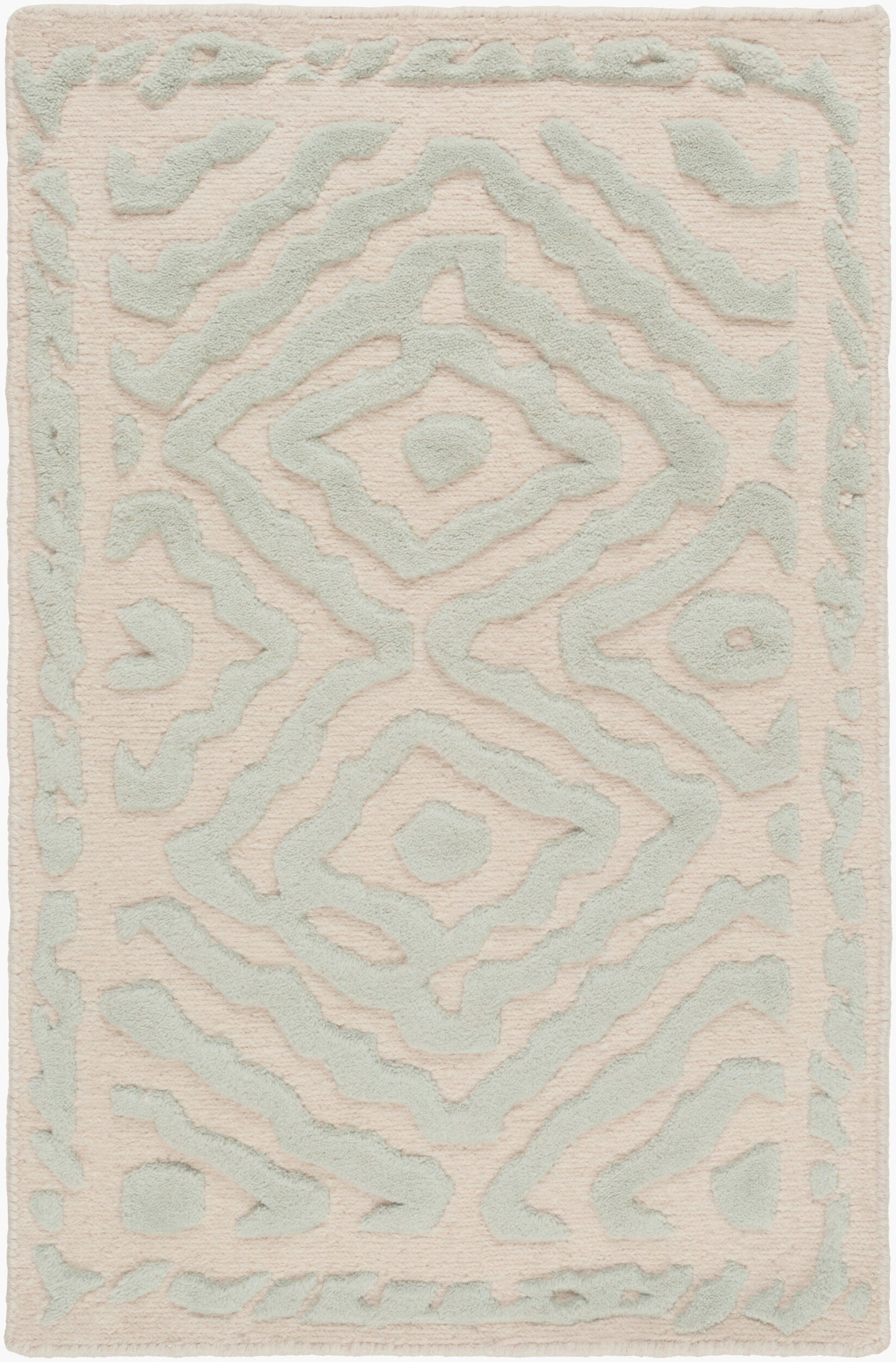 Alfombra decorativa de lana hecha a mano Atlas ATS-1007 de 2' x 3'