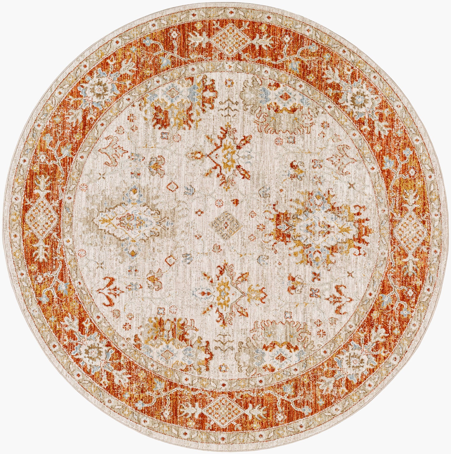 Avant Garde AVT-2312 8ft Round Machine Woven Area Rug