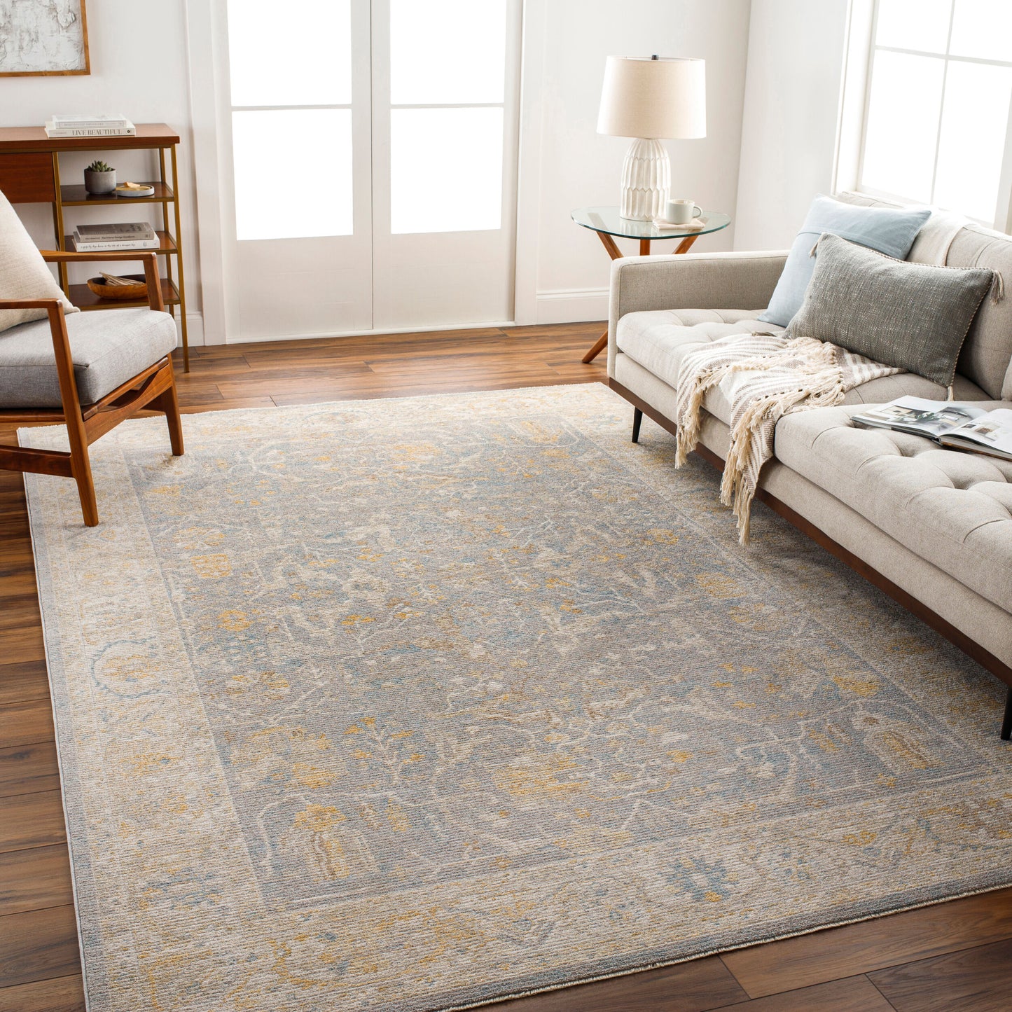 Avant Garde AVT-2349 6ft Round Machine Woven Area Rug