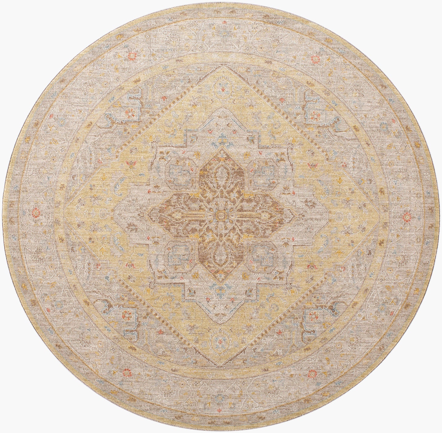 Avant Garde AVT-2363 8ft Round Machine Woven Area Rug