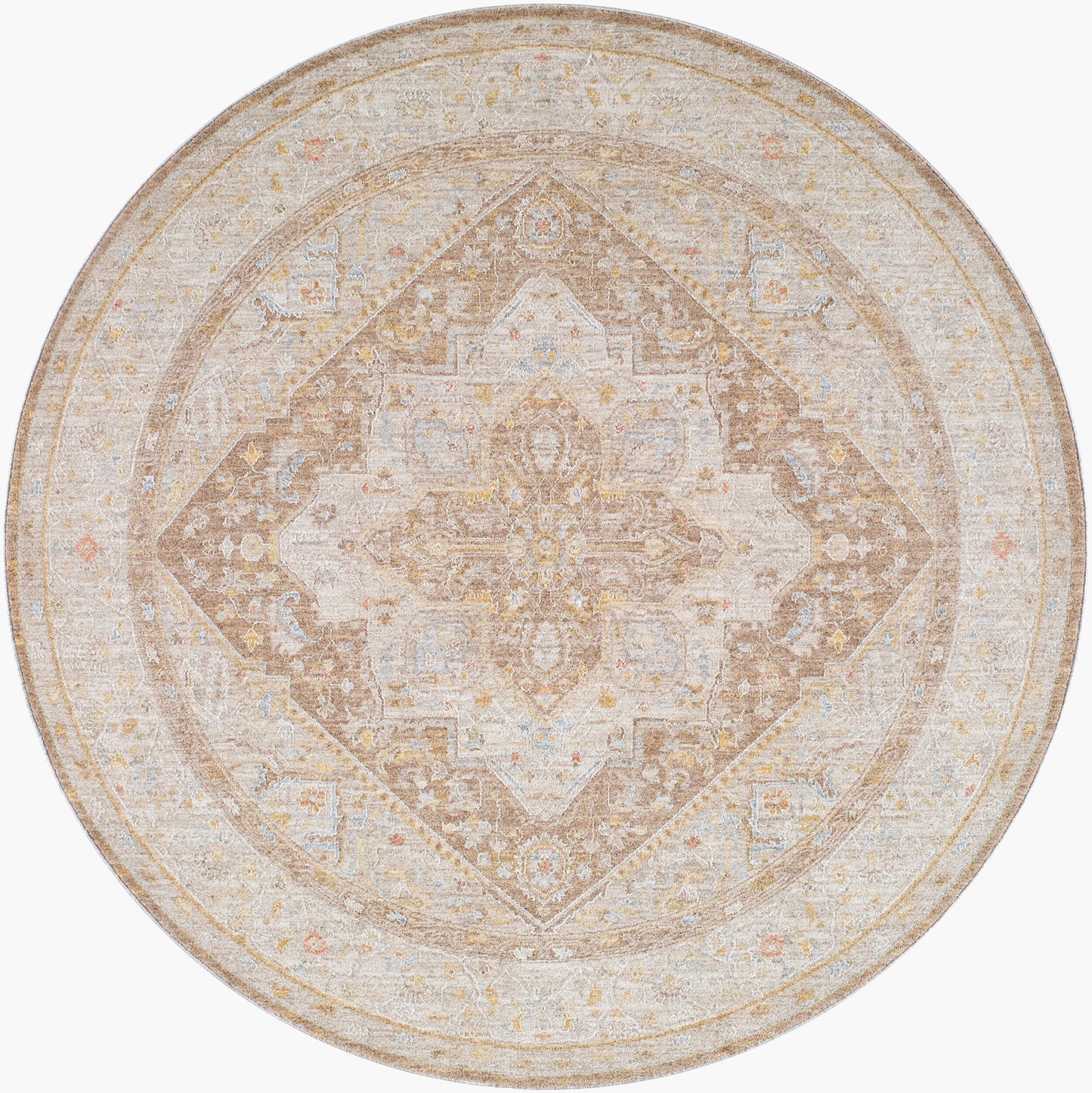 Avant Garde AVT-2366 8ft Round Machine Woven Area Rug