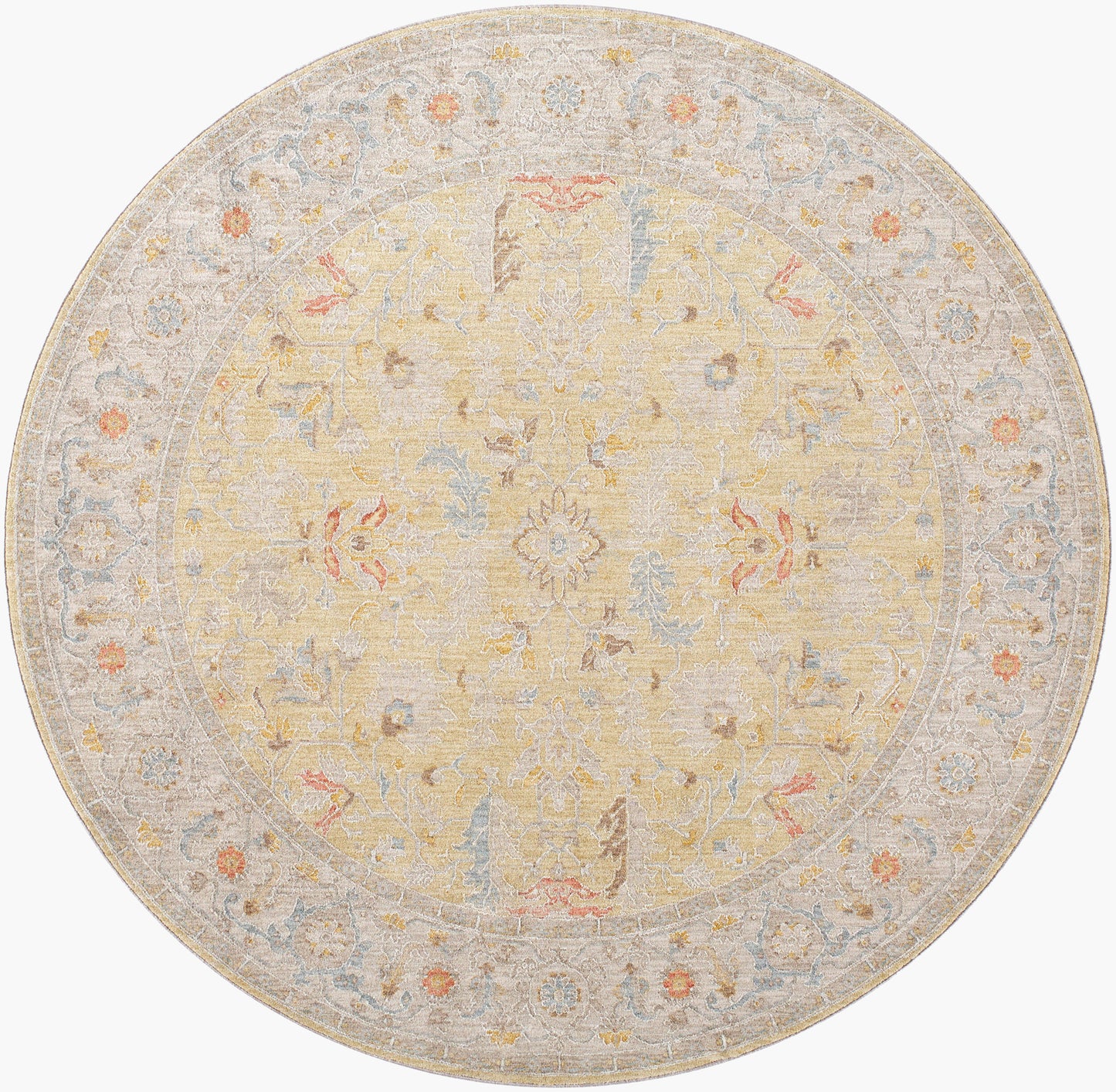 Avant Garde AVT-2374 8ft Round Machine Woven Area Rug