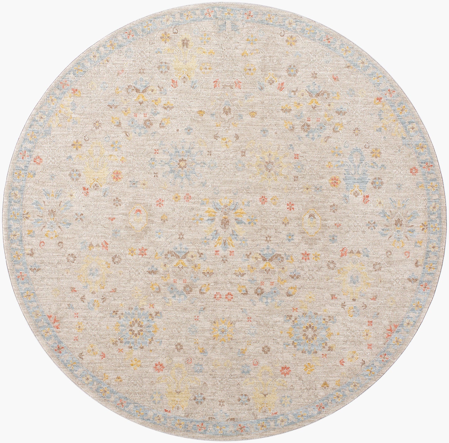 Avant Garde AVT-2377 8ft Round Machine Woven Area Rug