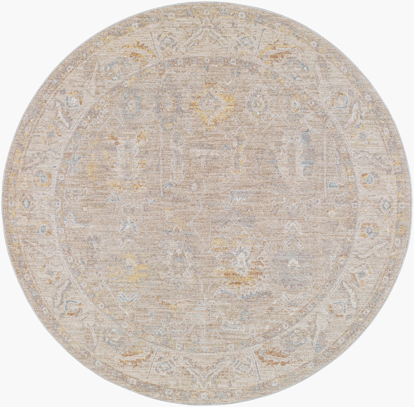 Avant Garde AVT-2379 8ft Round Machine Woven Area Rug
