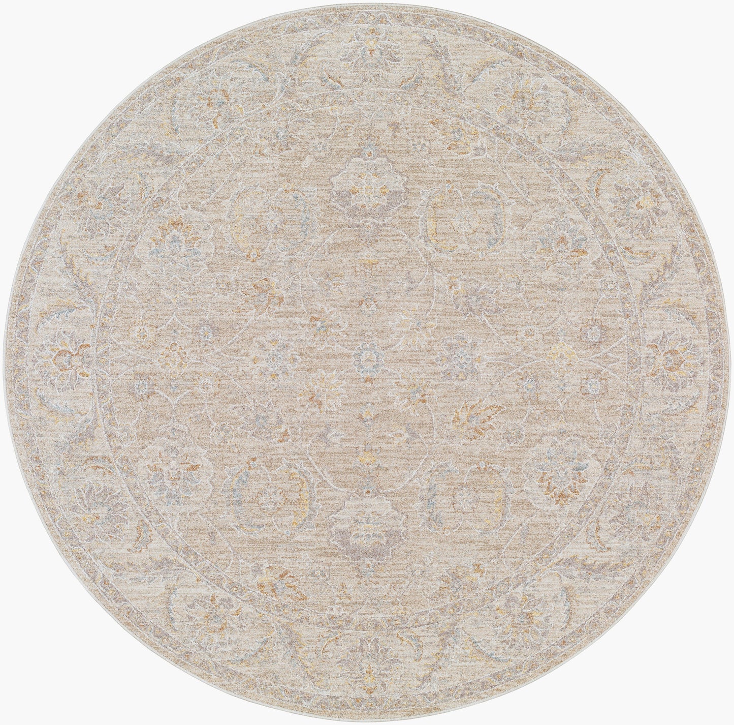 Avant Garde AVT-2382 8ft Round Machine Woven Area Rug
