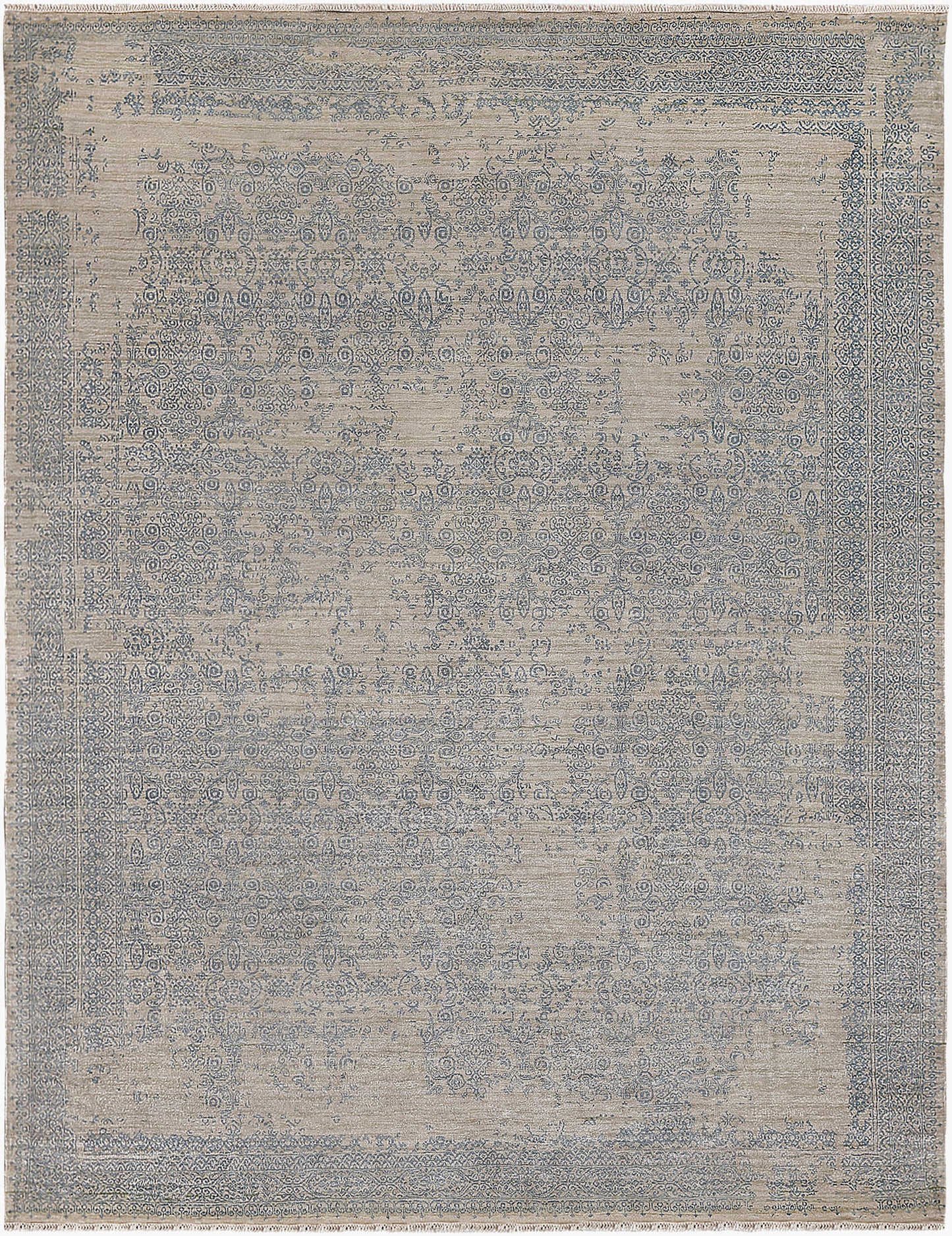 Bayburt BAY-1750 8' x 10' Handmade Silk Area Rug