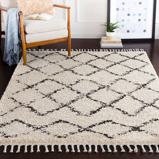 Berber Shag BBE-2300 3'11" x 5'7" Machine Woven Accent Rug