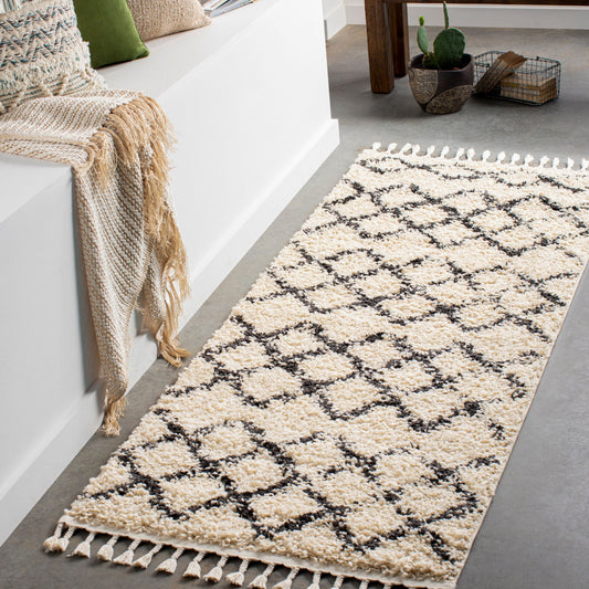 Berber Shag BBE-2300 7ft Runner Machine Woven Runner Rug