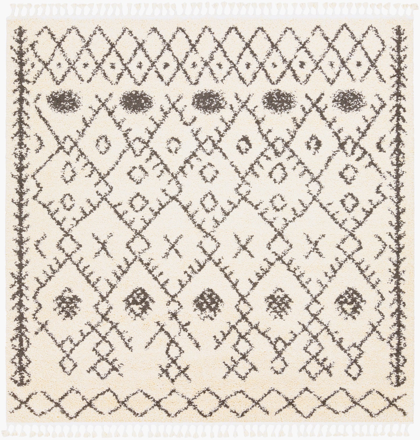 Berber Shag BBE-2302 8ft Square Machine Woven Area Rug