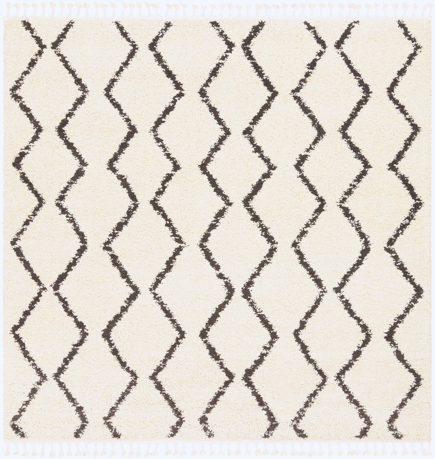 Berber Shag BBE-2303 8ft Square Machine Woven Area Rug