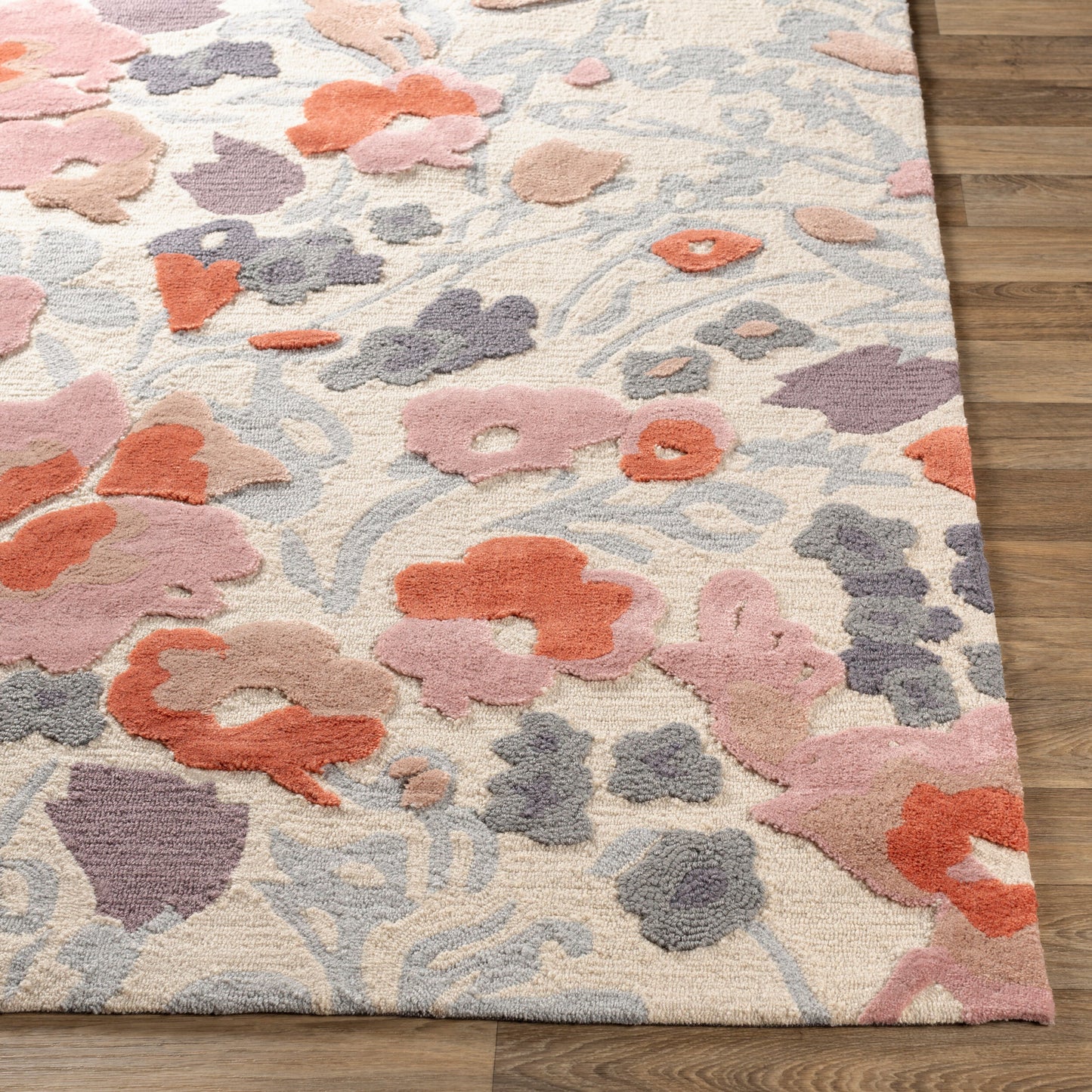 Alfombra decorativa hecha a mano Botanical BCN-1000 de 2' x 3'