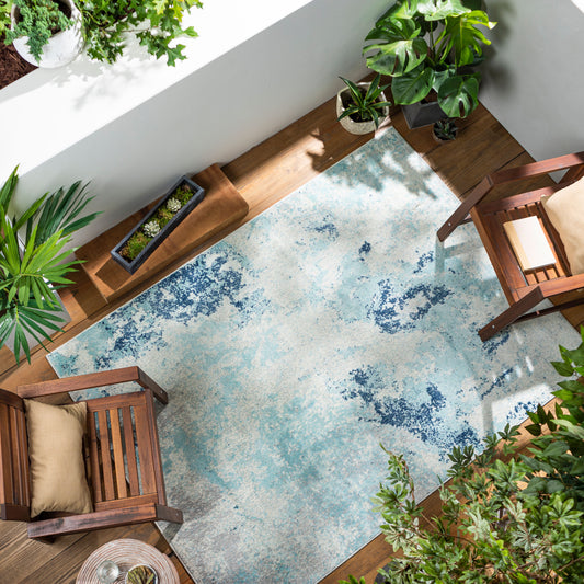 Alfombra tejida a máquina para interior y exterior Bodrum BDM-2304 de 2,13 m x 2,74 m