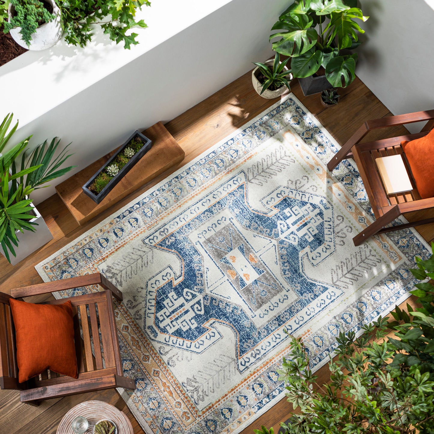 Bodrum BDM-2319 8' x 10' Machine Woven Indoor/Outdoor Area Rug