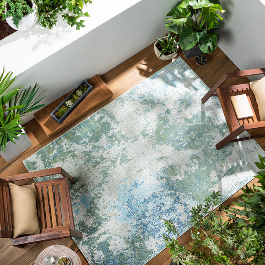 Alfombra tejida a máquina para interior y exterior Bodrum BDM-2330 de 2,44 m x 3,05 m