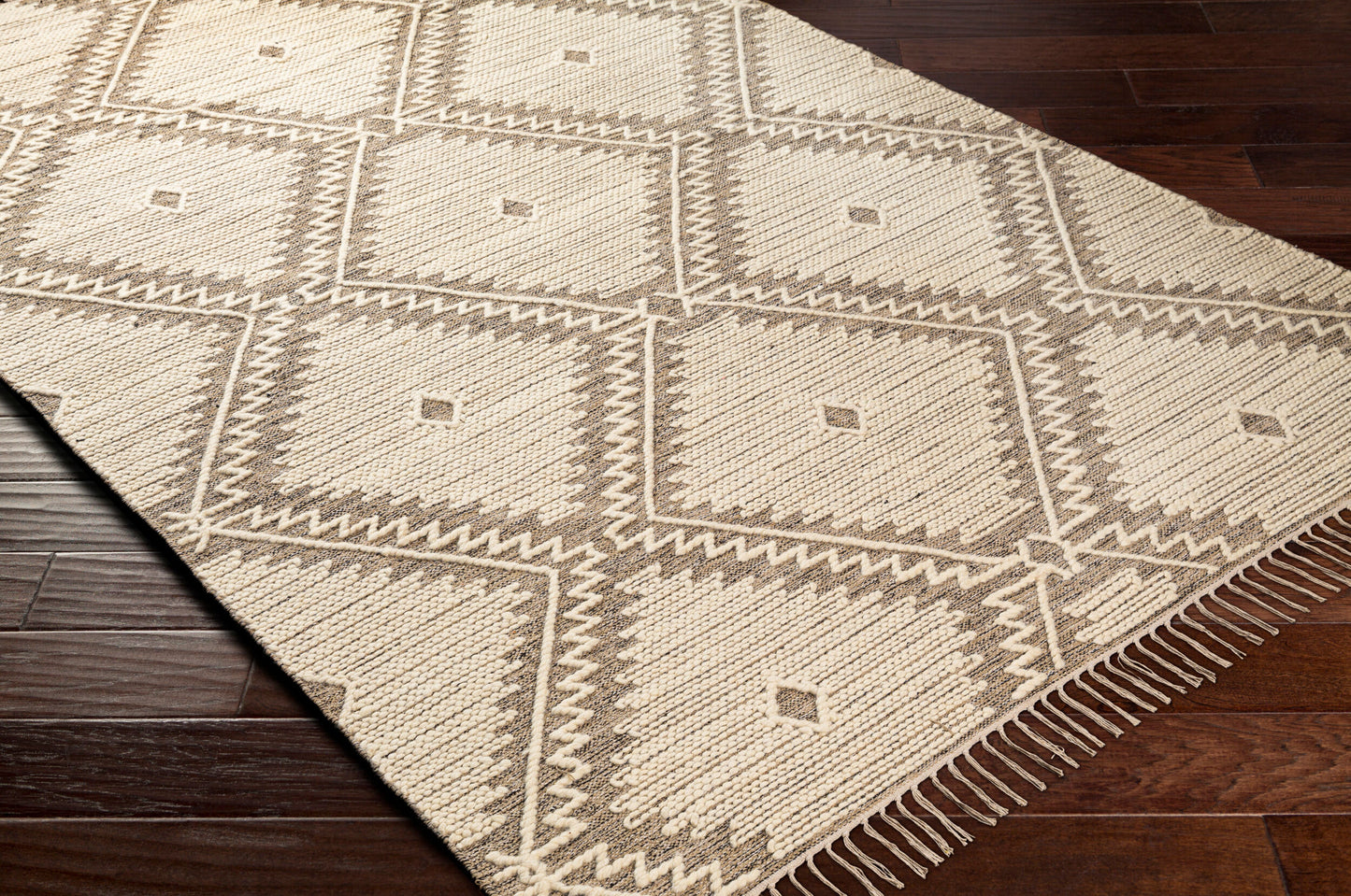 Alfombra decorativa beduina BDO-2312 de 90 x 150 cm, hecha a mano